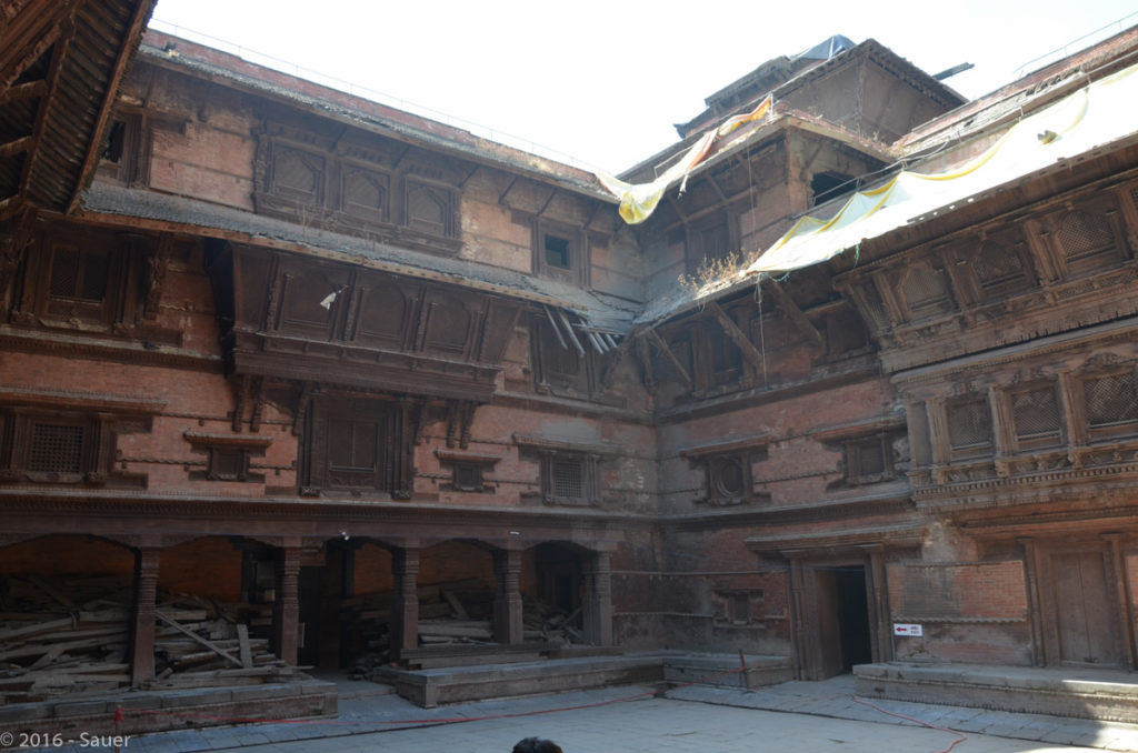 zerstörter Palast am Durbar Square