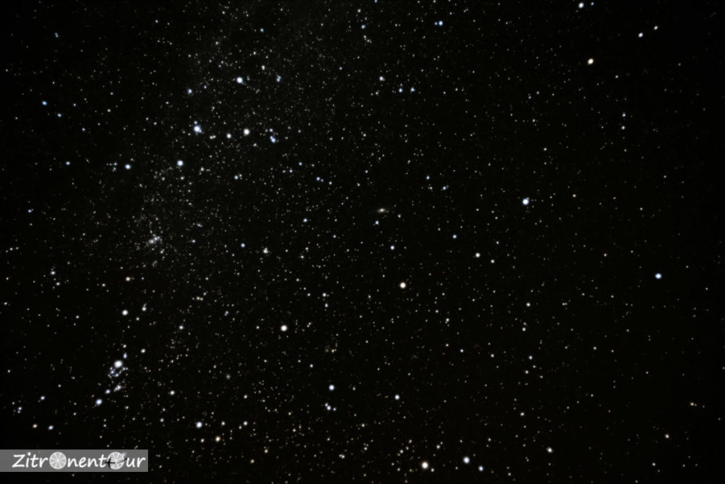 Die Sternbilder Kassiopeia und Andromeda mit Pegasus, Perseus und der Andromeda-Galaxie.