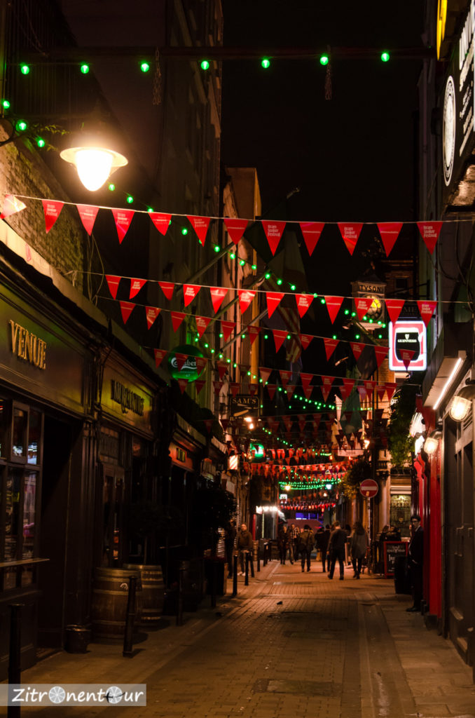 Dame Lane bei Nacht