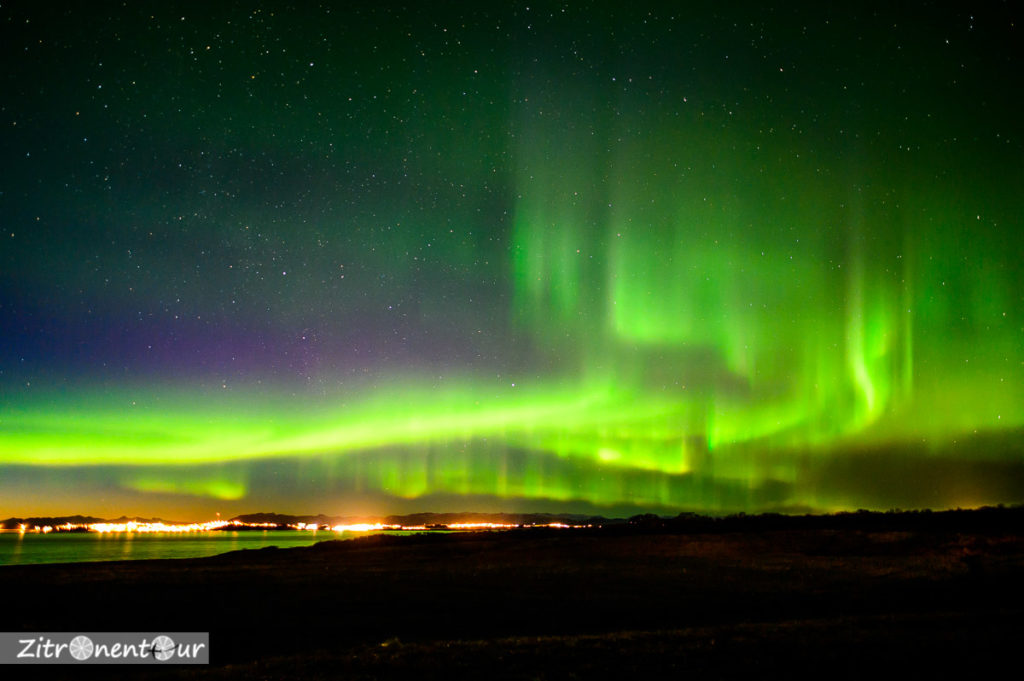 Polarlicht über Borgarnes