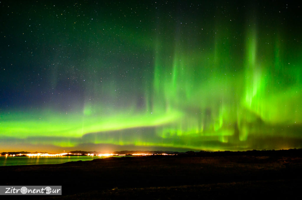 Polarlicht über Borgarnes