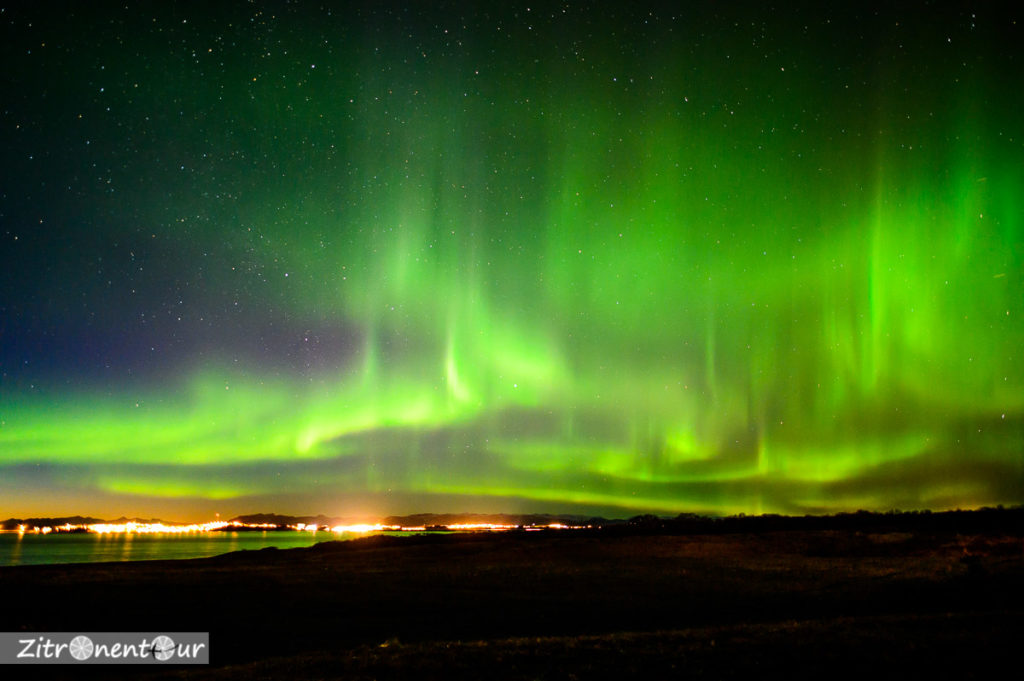 Polarlicht über Borgarnes
