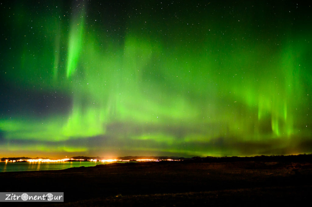 Polarlicht über Borgarnes