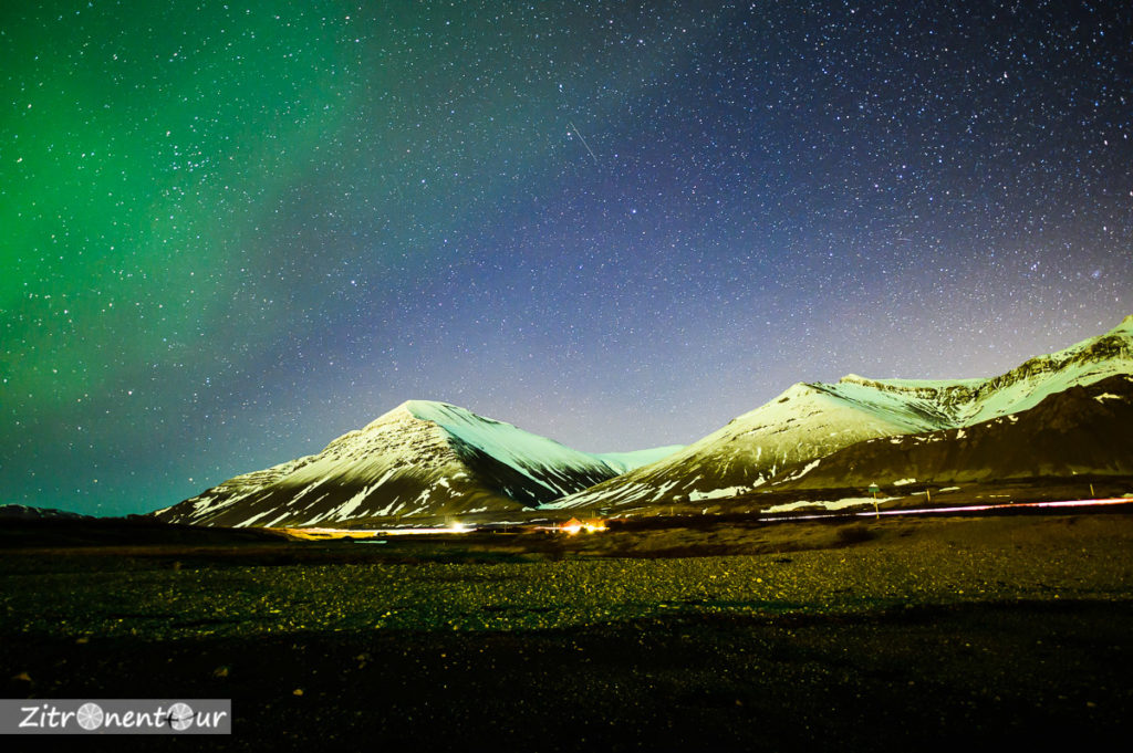 Polarlicht über Hafnarfjall