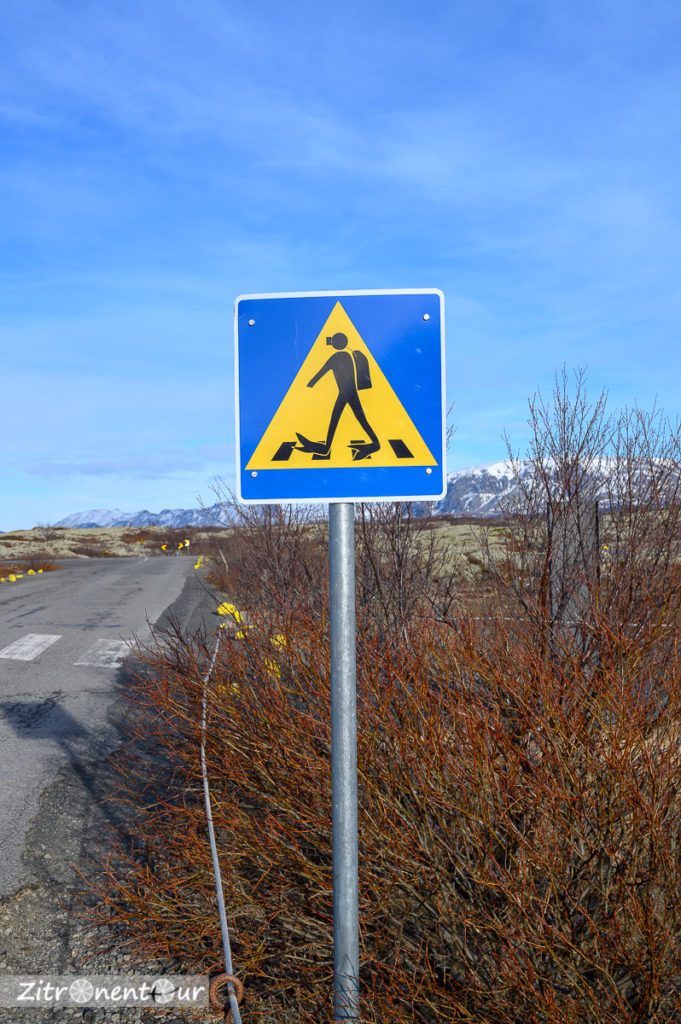 Taucher-Schild Silfra