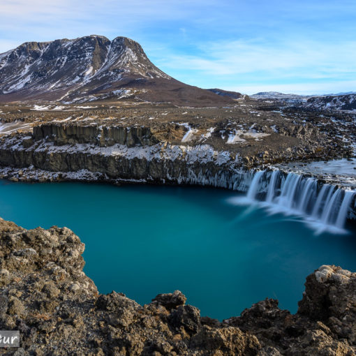 Þjófafoss und Búrfell