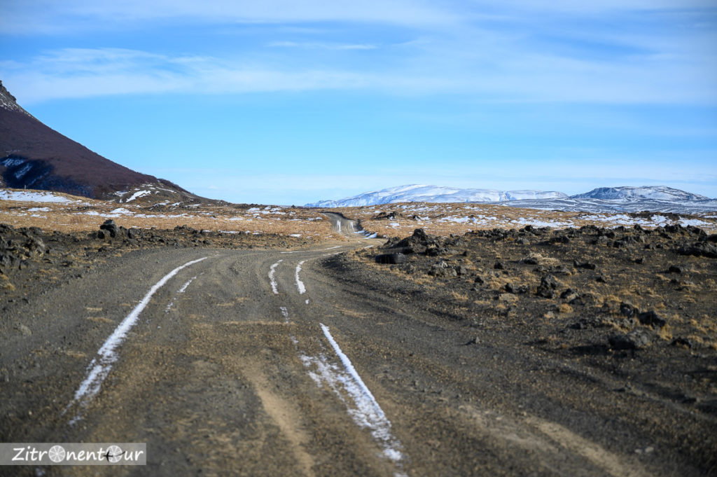 Ende der Straße zum Þjófafoss