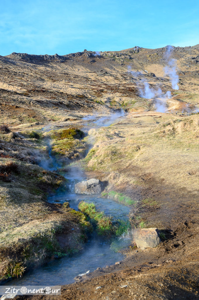 Heißer Bach in Reykjadalur