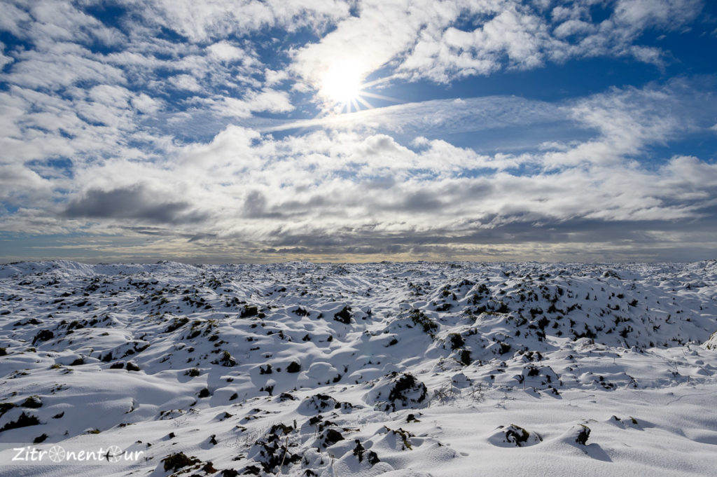 Schneebedecktes Eldhraun